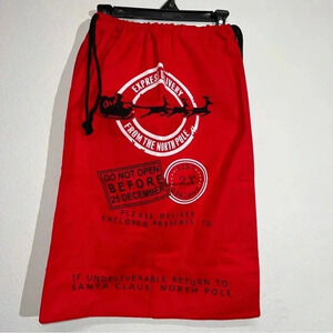 NWOT Santa Sack BLANK XL Canvas Gift Bag Christmas Presents BIG RED‎ BAG